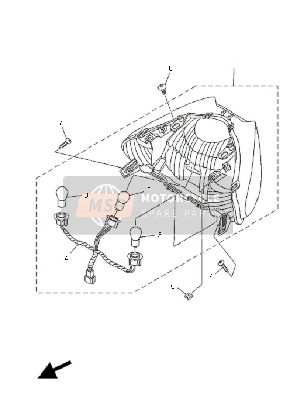 Yamaha XP500A T-MAX 2008 Fanale Posteriore per un 2008 Yamaha XP500A T-MAX